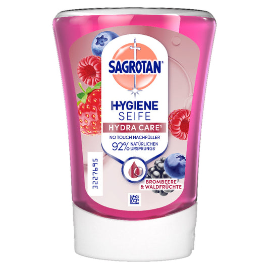Sagrotan Flüssigseife No-Touch Wildbeeren dermatologisch getestet Ausführung des Behälters: Nachfüllflasche Material des Behälters: Kunststoff 0,25l