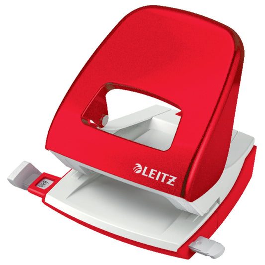 Leitz Locher NeXXt WOW 5008 8cm 30 Bl. (80 g/m²) mit Anschlagschiene rot