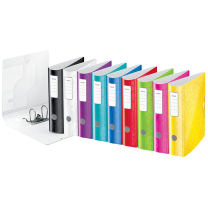 Leitz Ordner Active WOW 82mm DIN A4 Rückenschild: geklebt ohne Schlitze Werkstoff: Polyfoam blau