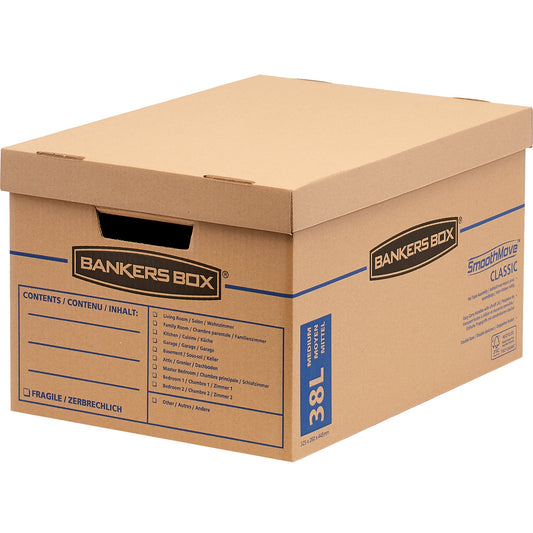 Bankers Box® Umzugskarton SmoothMoveT Classic 32,5 x 26 x 44,5 cm (B x H x T) Wellpappe braun