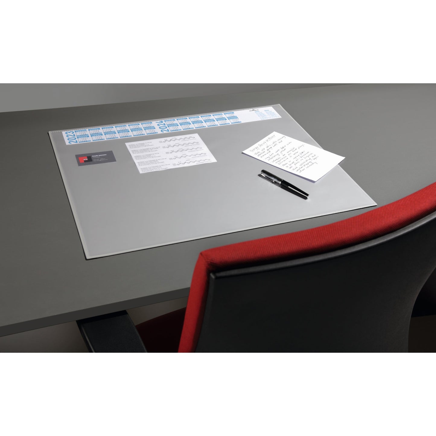 DURABLE Schreibunterlage 65 x 52 cm (B x H) mit Kalender 4 Jahre PVC grau
