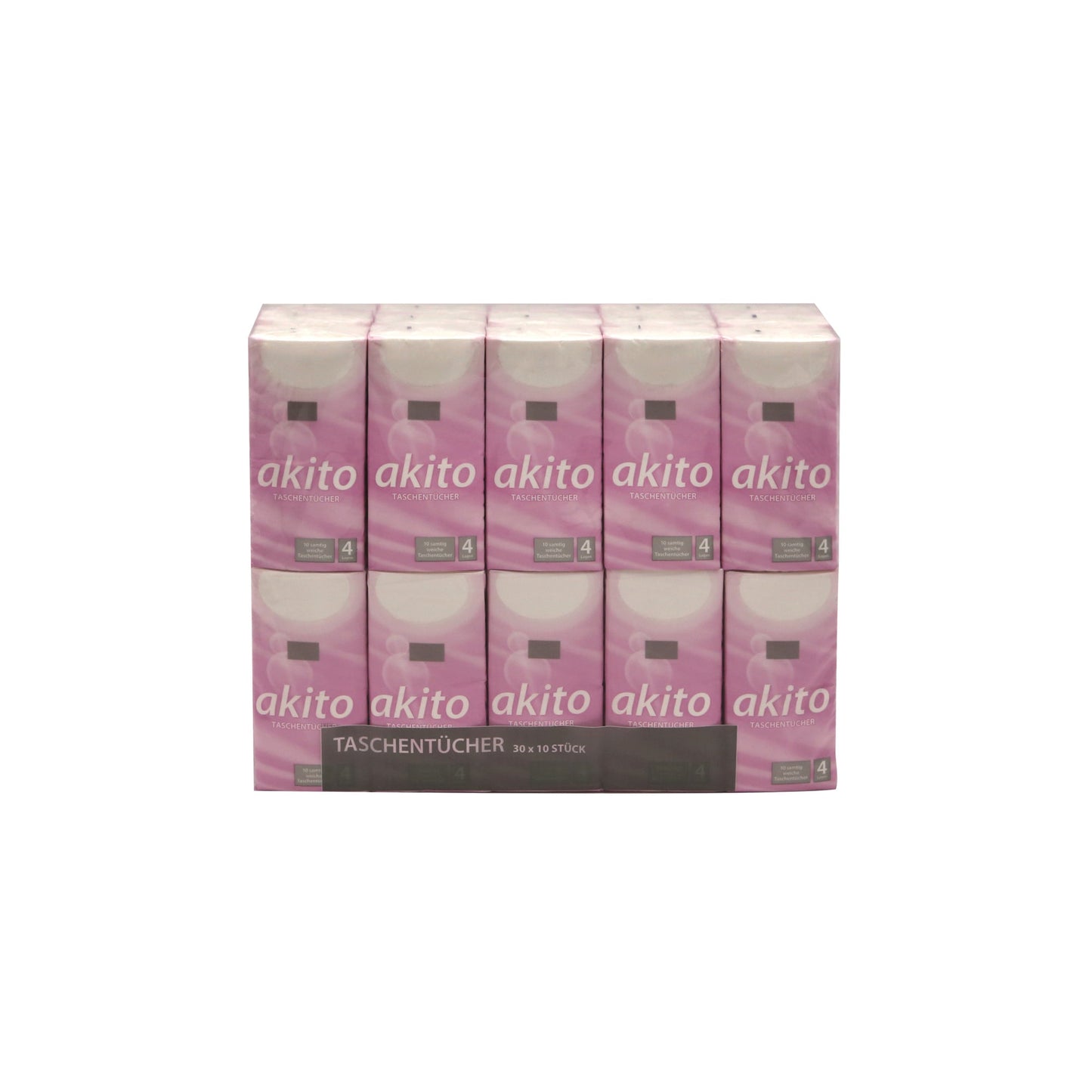 Fripa Papiertaschentücher akito 4-lagig 100 % Zellstoff hochweiß 30 x 10 St./Pack.