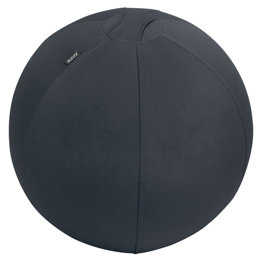 Leitz Sitzball Ergo Active 55cm inkl. Stoffüberzug, Handluftpumpe, 2 Verschlussstopfen, Stopfenentferner PVC, phtalatfrei 100 % Polyester samtgrau