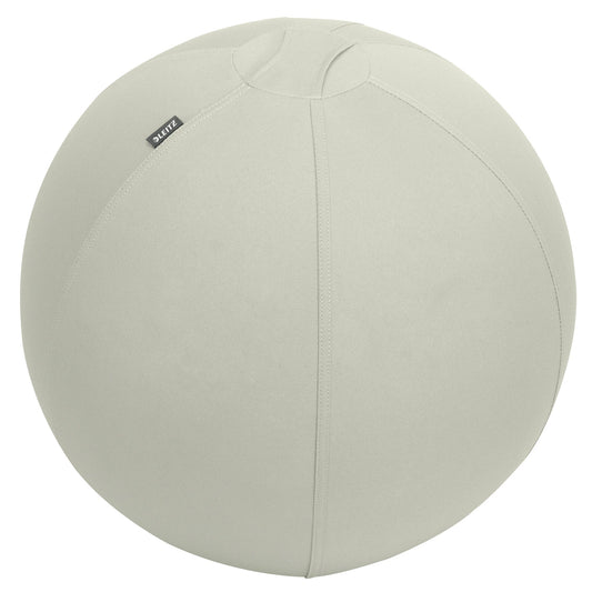 Leitz Sitzball Ergo Active 65cm inkl. Stoffüberzug, Handluftpumpe, 2 Verschlussstopfen, Stopfenentferner PVC, phtalatfrei 100 % Polyester hellgrau