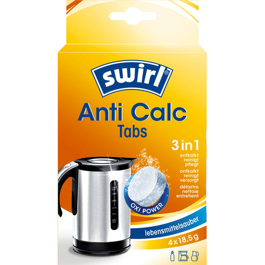 Swirl Entkalker Anti Calc 3in1 Tabs Karton Karton 4 x 18,5 g/Pack.