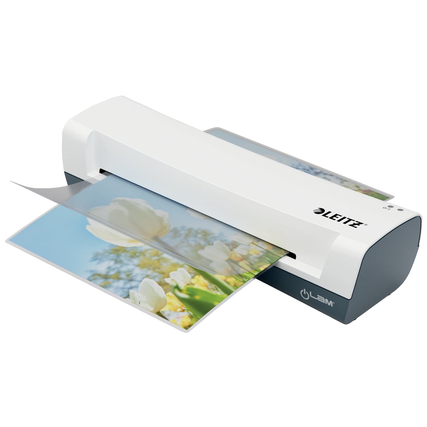 Leitz Laminiergerät iLAM Home Heißlaminierung 34,9 x 8,7 x 10 cm (B x H x T) DIN A4 weiß/grau