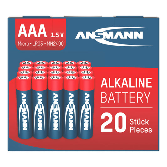 ANSMANN Batterie AAA/Micro LR03 Alkaline 1,5V 20 St./Pack.