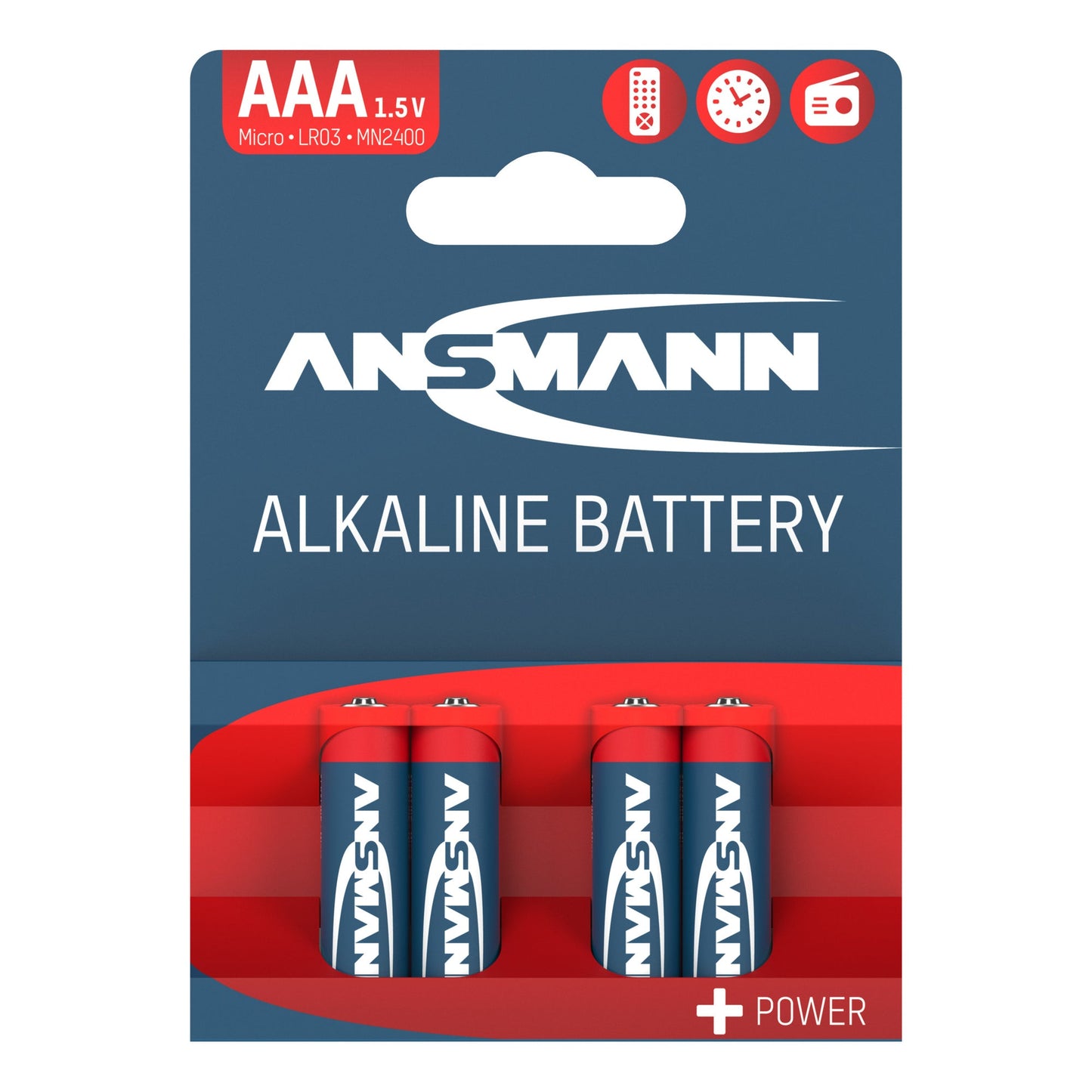 ANSMANN Batterie AAA/Micro LR03 Alkaline 1,5V 4 St./Pack.