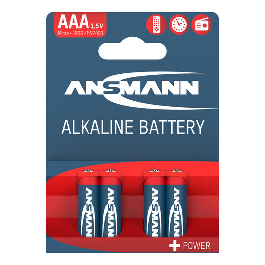 ANSMANN Batterie AAA/Micro LR03 Alkaline 1,5V 4 St./Pack.