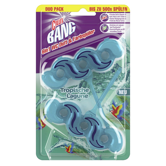 CILLIT BANG WC-Duftspüler 6in1 Tropische Lagune 2 x 35 g/Pack.