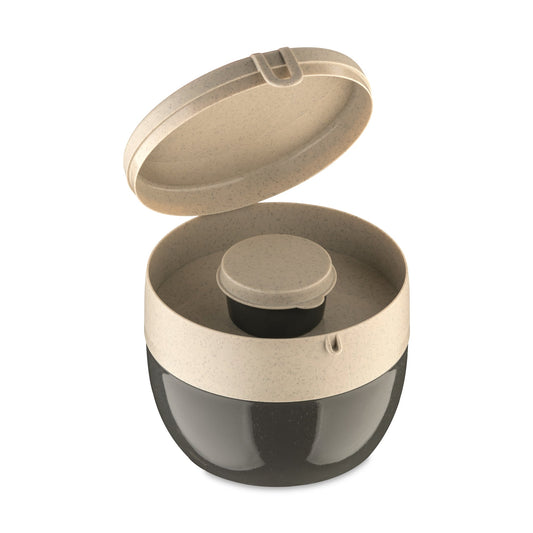Koziol Brotzeitdose BENTOBOX M 12 x 10 x 12,7 cm (B x H x L) TPE Kunststoff nature ash grey