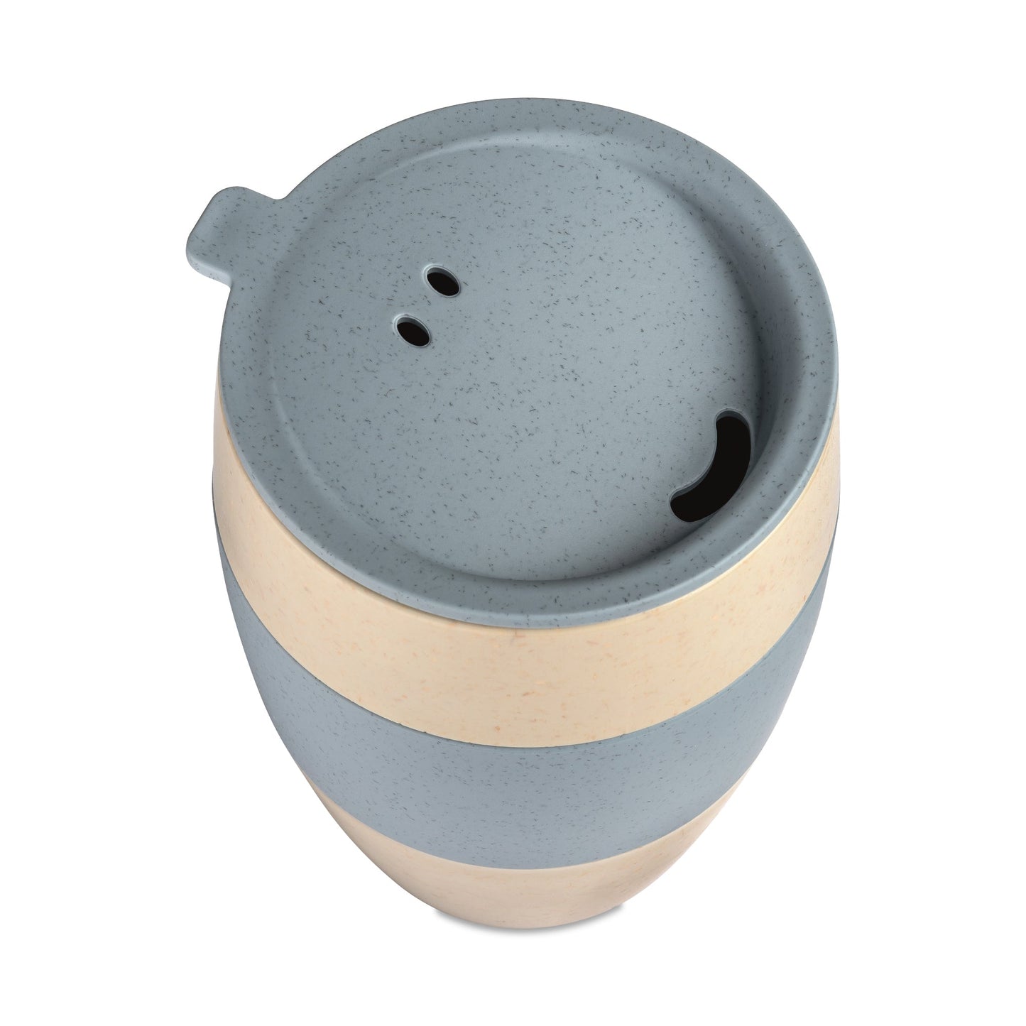 Koziol Thermobecher AROMA TO GO 2.0 Mehrweg 9,2 x 12 x 9,7 cm (B x H x T) 400ml TPE Kunststoff nature desert sand/nature flower blue