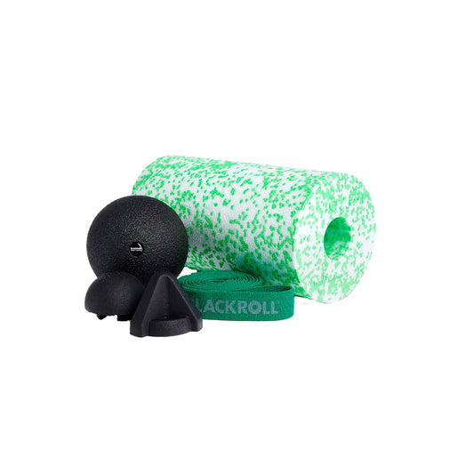 BLACKROLL Faszienrolle BACK BOX 27,4 x 15,2 x 31,5 cm (B x H x T) 150g inkl. 1 x BLACKROLL® BALL 12 Faszienball groß, 1 x BLACKROLL® TRIGGER mit handlichem Griff, 1 x BLACKROLL® SUPER BAND Trainingsband expandiertes Polypropylen weiß/grün
