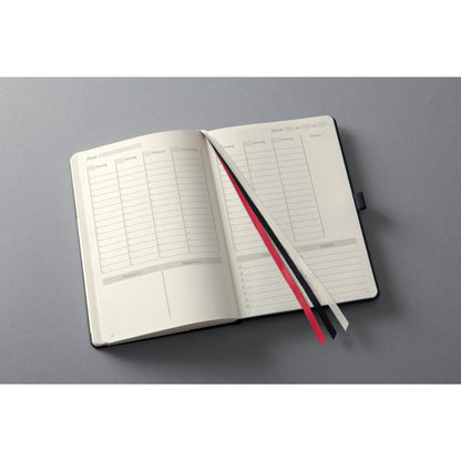 SIGEL Buchkalender Conceptum undatiert ca. DIN A5 1 Woche/2 Seiten Kunststoff schwarz