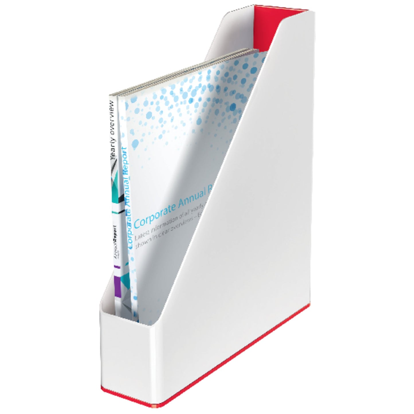 Leitz Stehsammler WOW Duo Colour 7,3 x 31,8 x 27,2 cm (B x H x T) DIN A4 Werkstoff: Polystyrol rot/weiß