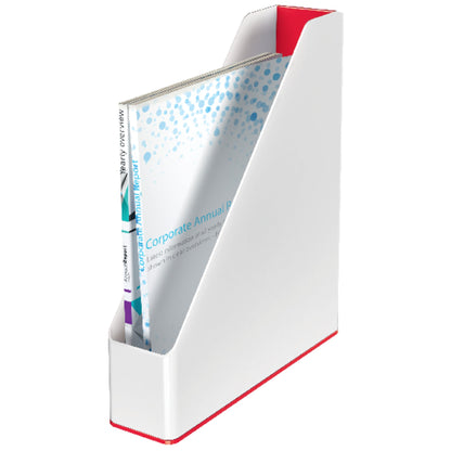 Leitz Stehsammler WOW Duo Colour 7,3 x 31,8 x 27,2 cm (B x H x T) DIN A4 Werkstoff: Polystyrol rot/weiß