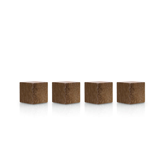 magnetoplan® Magnet Design Wood Series 20 x 20 x 20 cm (B x H x T) 4kg Walnußholz dunkelbraun 4 St./Pack.