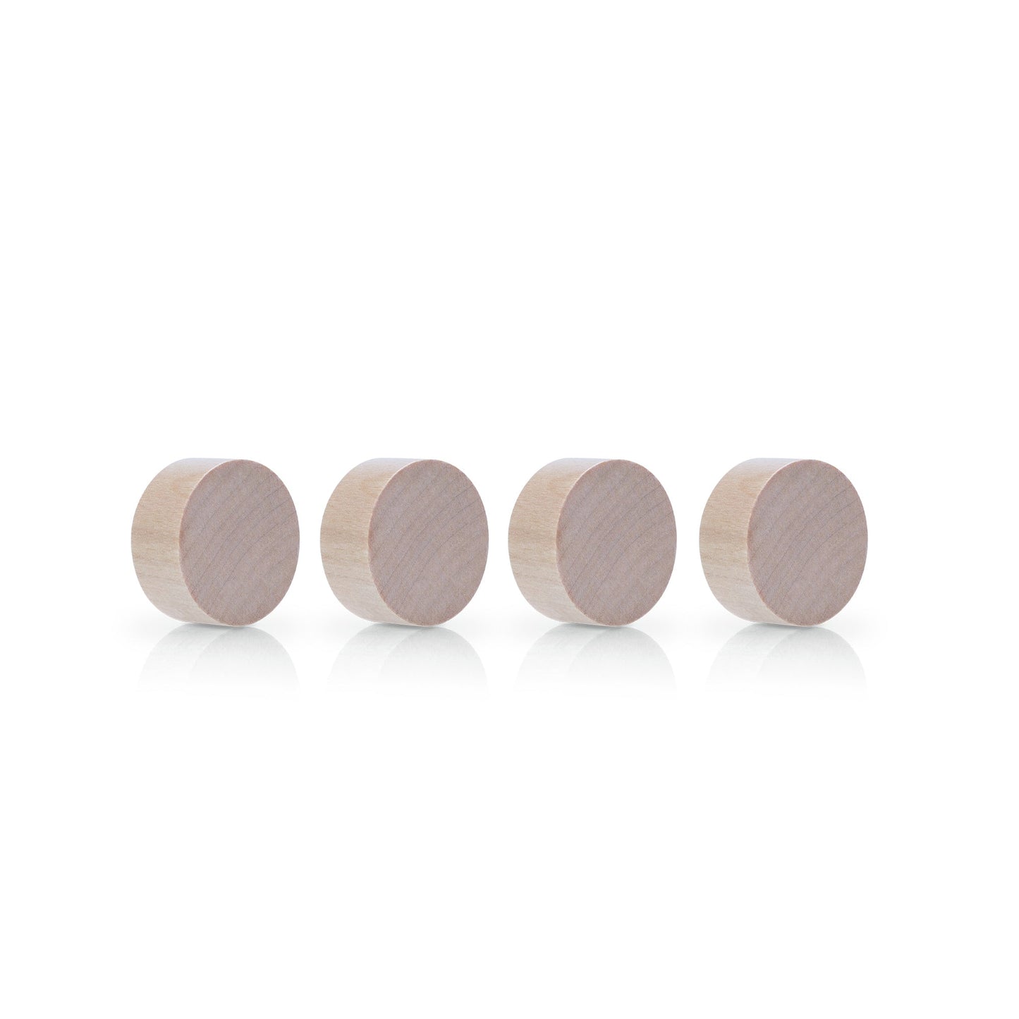 magnetoplan® Magnet Design Wood Series 30mm 4kg Birkenholz hellbraun 4 St./Pack.