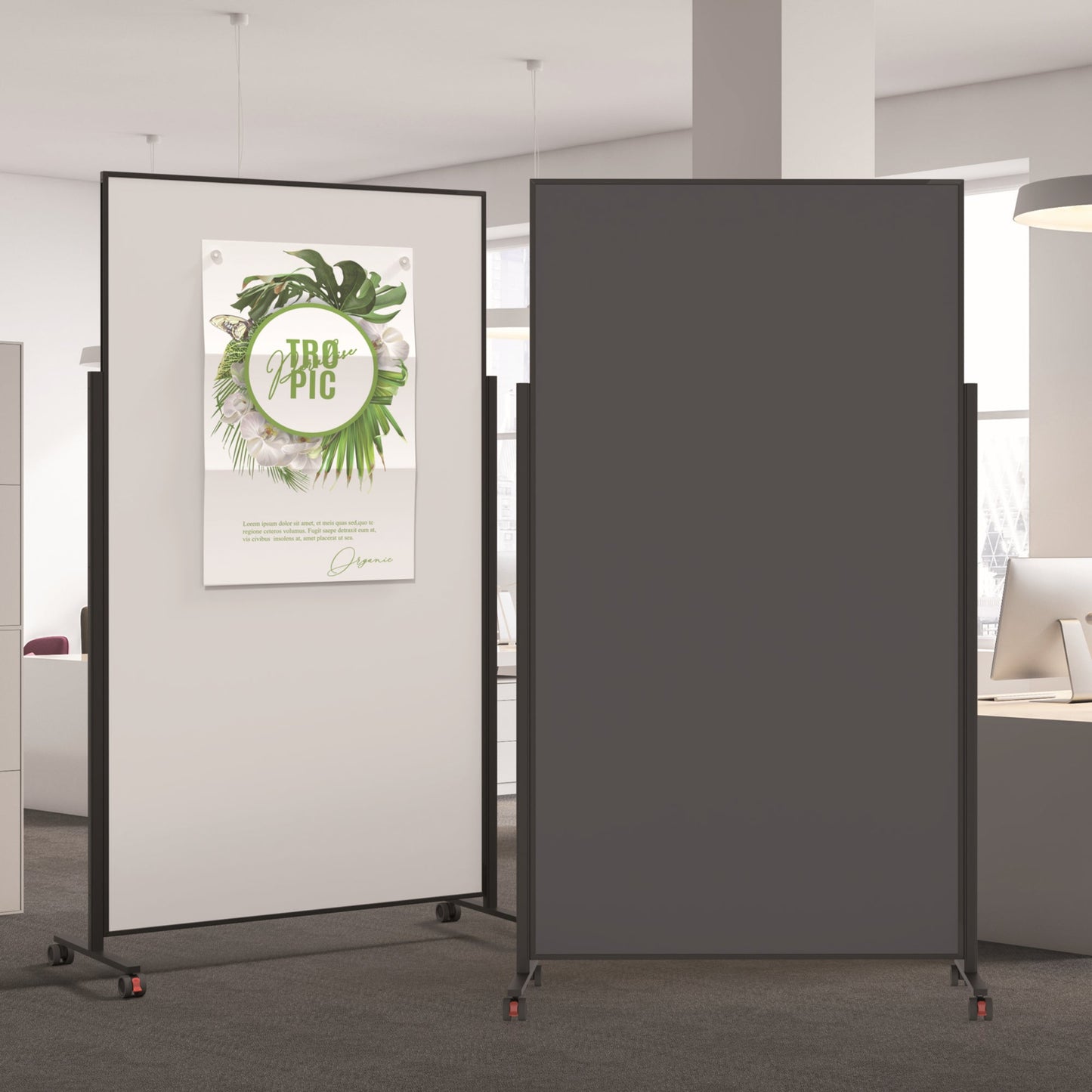 magnetoplan® Moderationstafel Design VarioPin Maße der Oberfläche: 100 x 180 cm (B x H) Stahl weiß