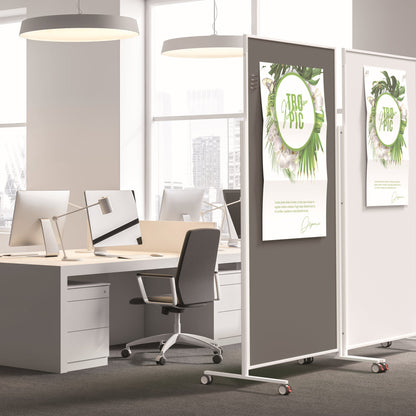 magnetoplan® Moderationstafel Design VarioPin Maße der Oberfläche: 100 x 180 cm (B x H) Stahl weiß