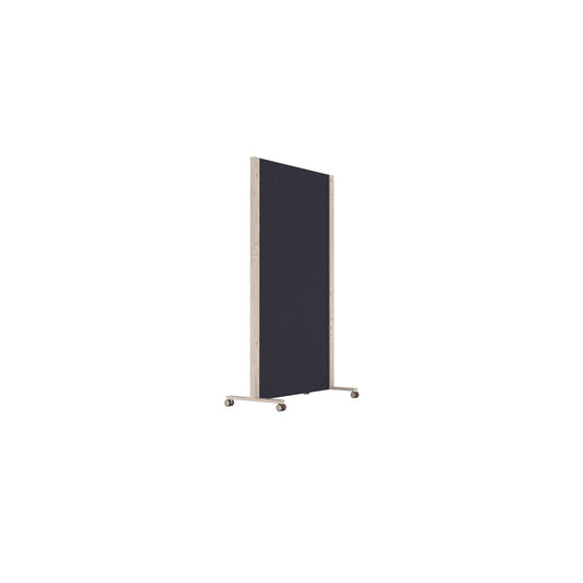magnetoplan® Stellwand Akustik Wood 107 x 180 cm (B x H) Zweibeinstativ Filz blau