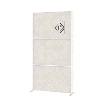 MAUL Stellwand MAULconnecto Uplight 100 x 182 cm (B x H) mit Leuchtmittel Zweibeinstativ 100 % PES-Fasern, 20 % recycelt hellgrau