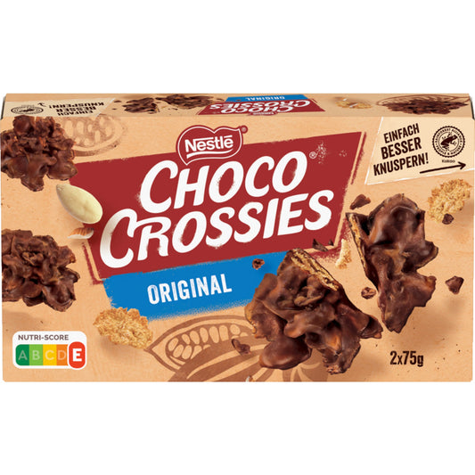 CHOCO CROSSIES® Pralinen Original 2 x 75 g/Pack.