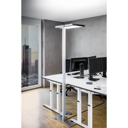 LUCTRA Stehleuchte VITAWORK® D 16 kWh/1.000h LED silber metallic
