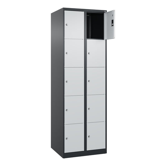 C+P Schließfachschrank Classic PLUS 10 Fächer Stahl Farbe der Front: lichtgrau