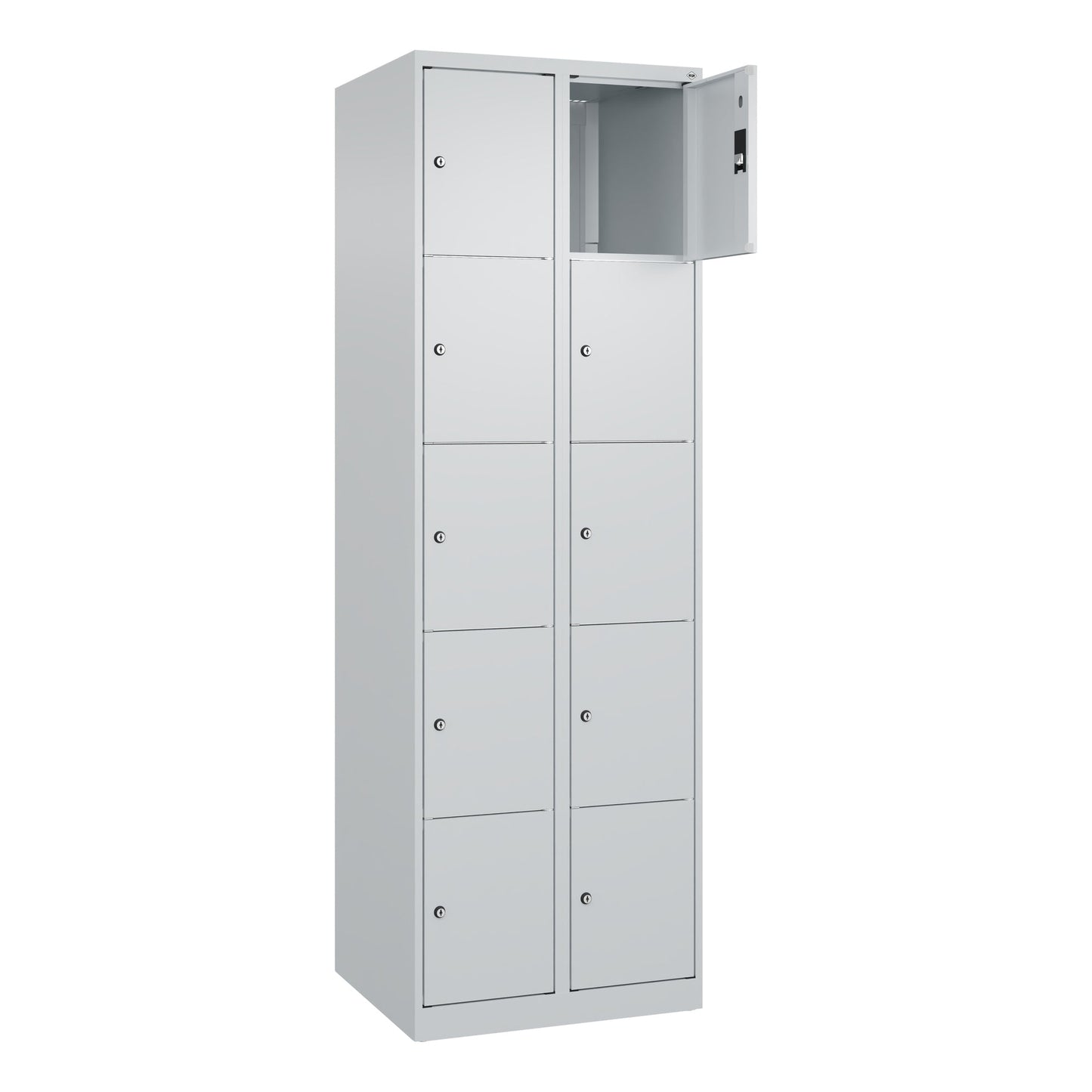 C+P Schließfachschrank Classic PLUS 10 Fächer Stahl lichtgrau