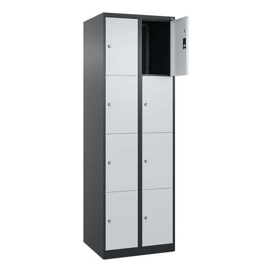 C+P Schließfachschrank Classic PLUS 8 Fächer Stahl Farbe der Front: lichtgrau