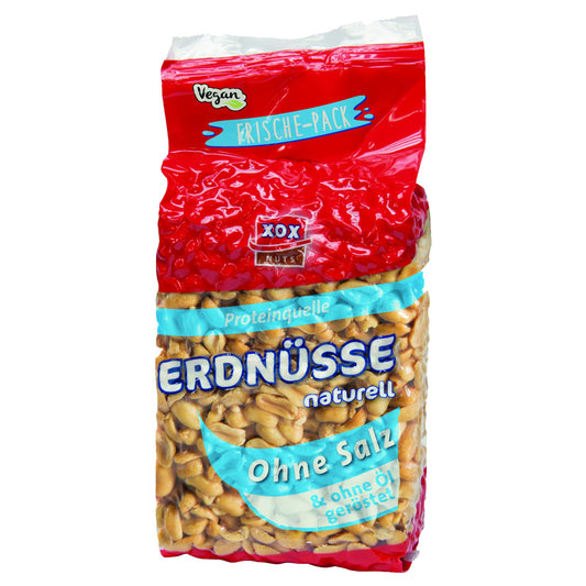 XOX Erdnüsse naturell Tüte 900 g/Pack.