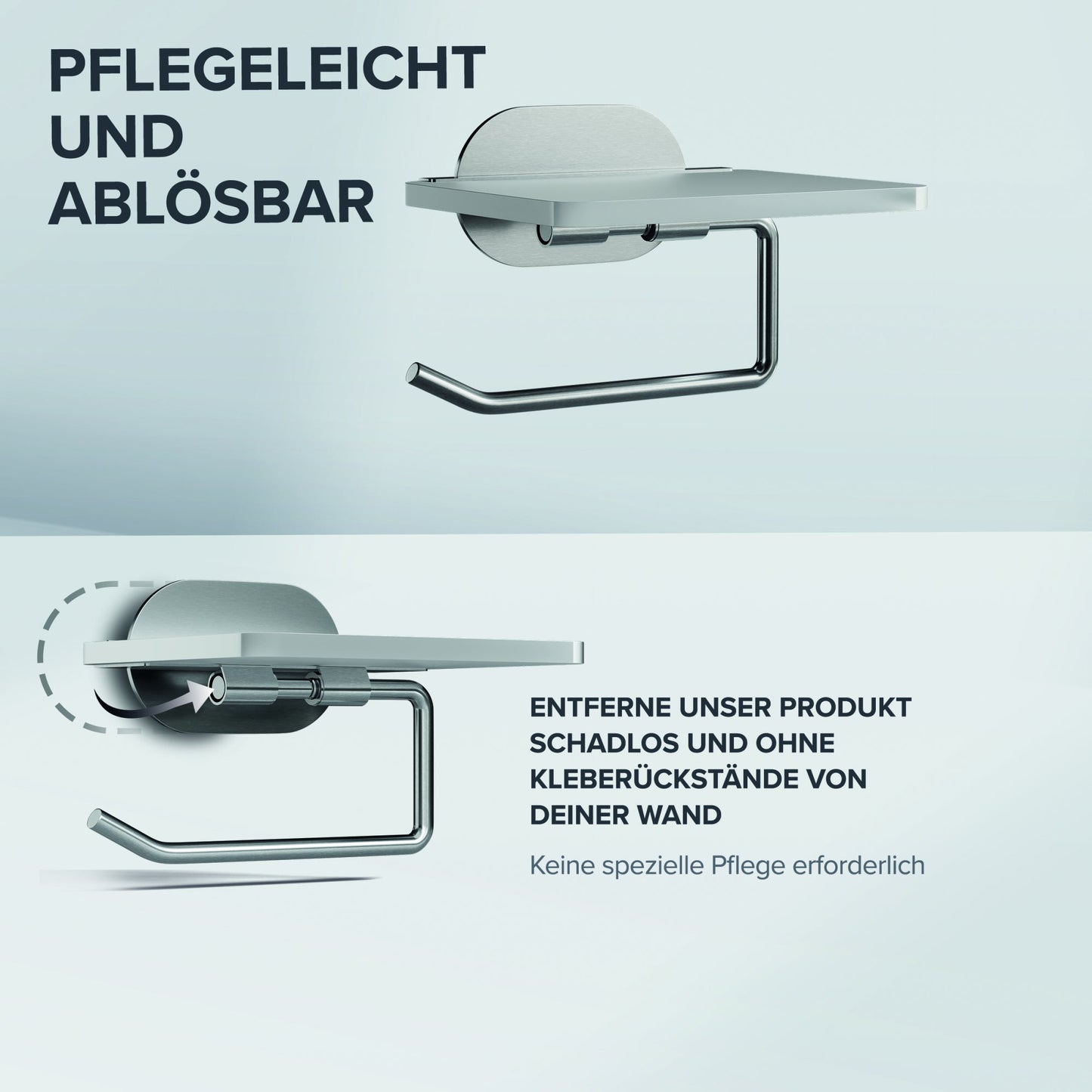 ovimar WC-Rollenhalter Helnaes 6 x 9 x 16 cm (B x H x T) 1 Rolle Edelstahl/Glas silber