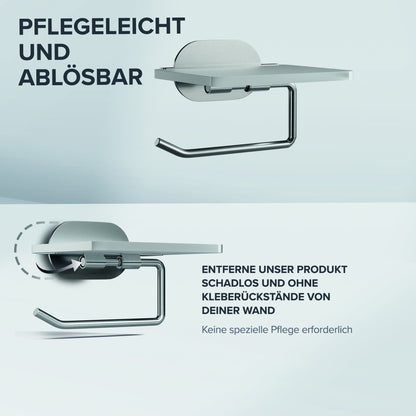 ovimar WC-Rollenhalter Helnaes 6 x 9 x 16 cm (B x H x T) 1 Rolle Edelstahl/Glas silber