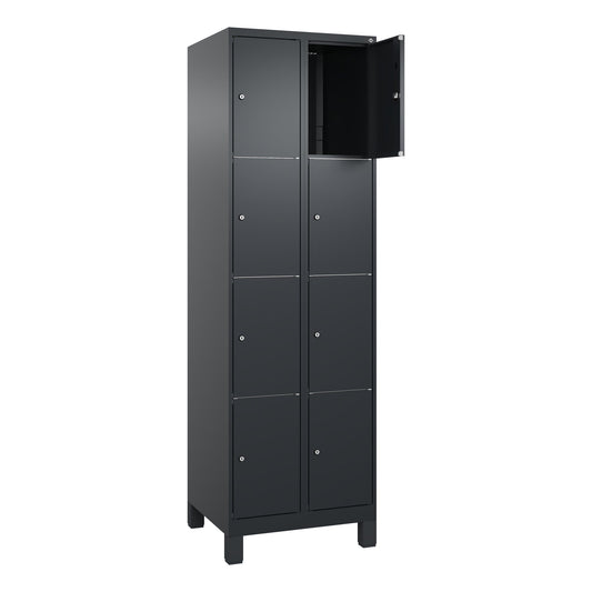 C+P Schließfachschrank Classic PLUS 8 Fächer Stahl schwarzgrau