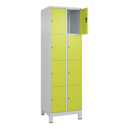 C+P Schließfachschrank Classic PLUS 8 Fächer Stahl Farbe der Front: clowngrün