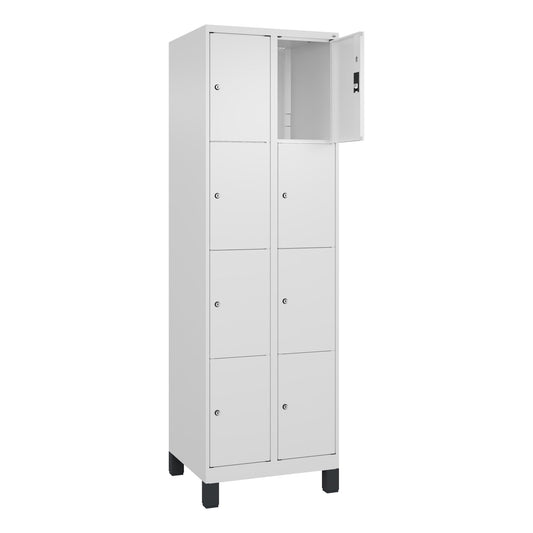 C+P Schließfachschrank Classic PLUS 8 Fächer Stahl verkehrsweiß