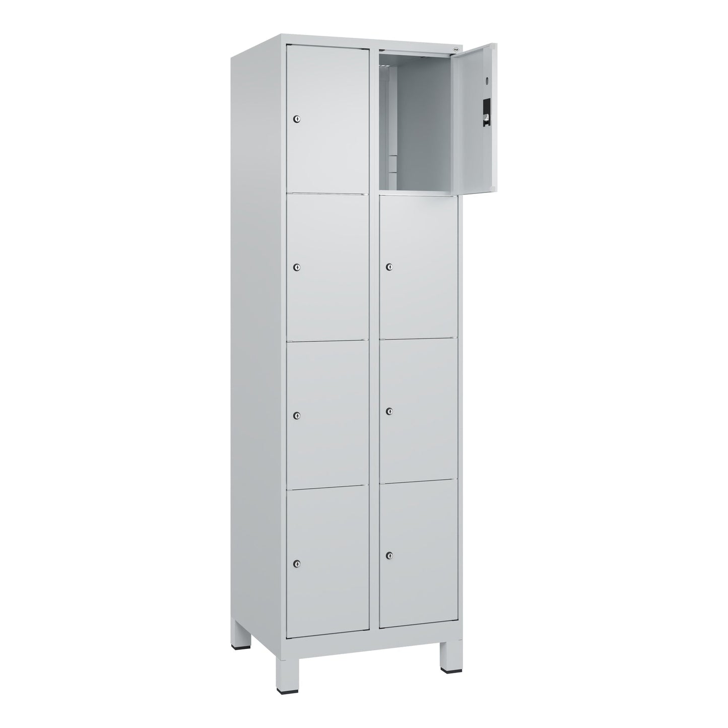 C+P Schließfachschrank Classic PLUS 8 Fächer Stahl lichtgrau