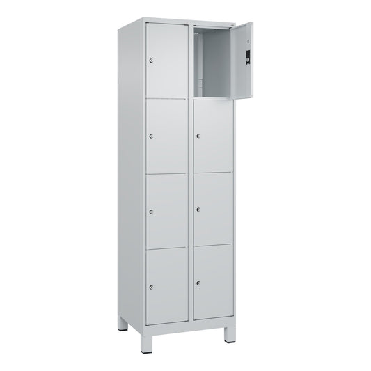 C+P Schließfachschrank Classic PLUS 8 Fächer Stahl lichtgrau