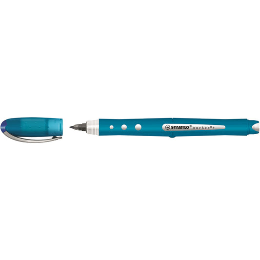 STABILO® Tintenroller worker®+ colorful 0,5mm blau Rundspitze nicht dokumentenecht