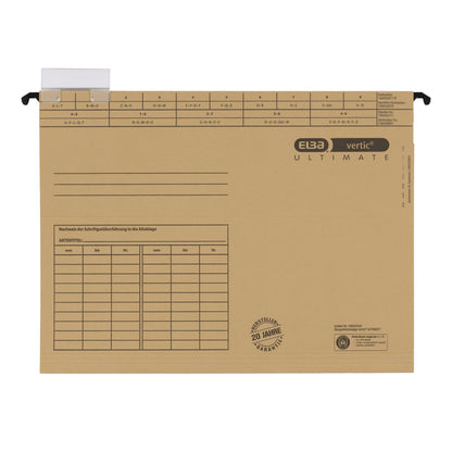 ELBA Hängemappe vertic® ULTIMATE® DIN A4 240g/m² Karton naturbraun