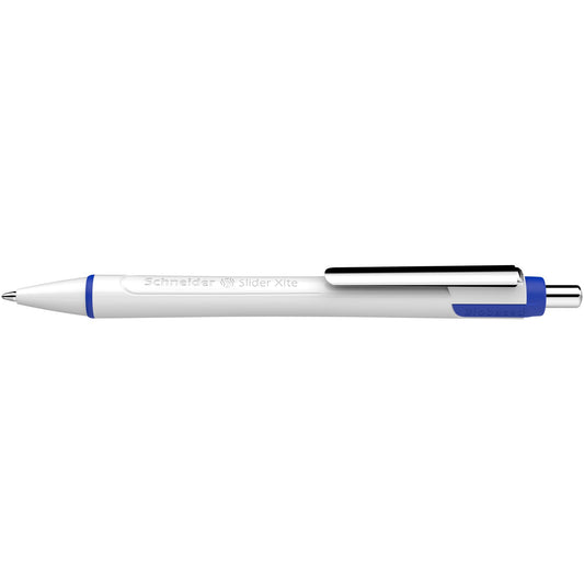 Schneider Kugelschreiber Slider Xite 0,7mm XB blau Mine auswechselbar dokumentenecht Schaftfarbe: weiß