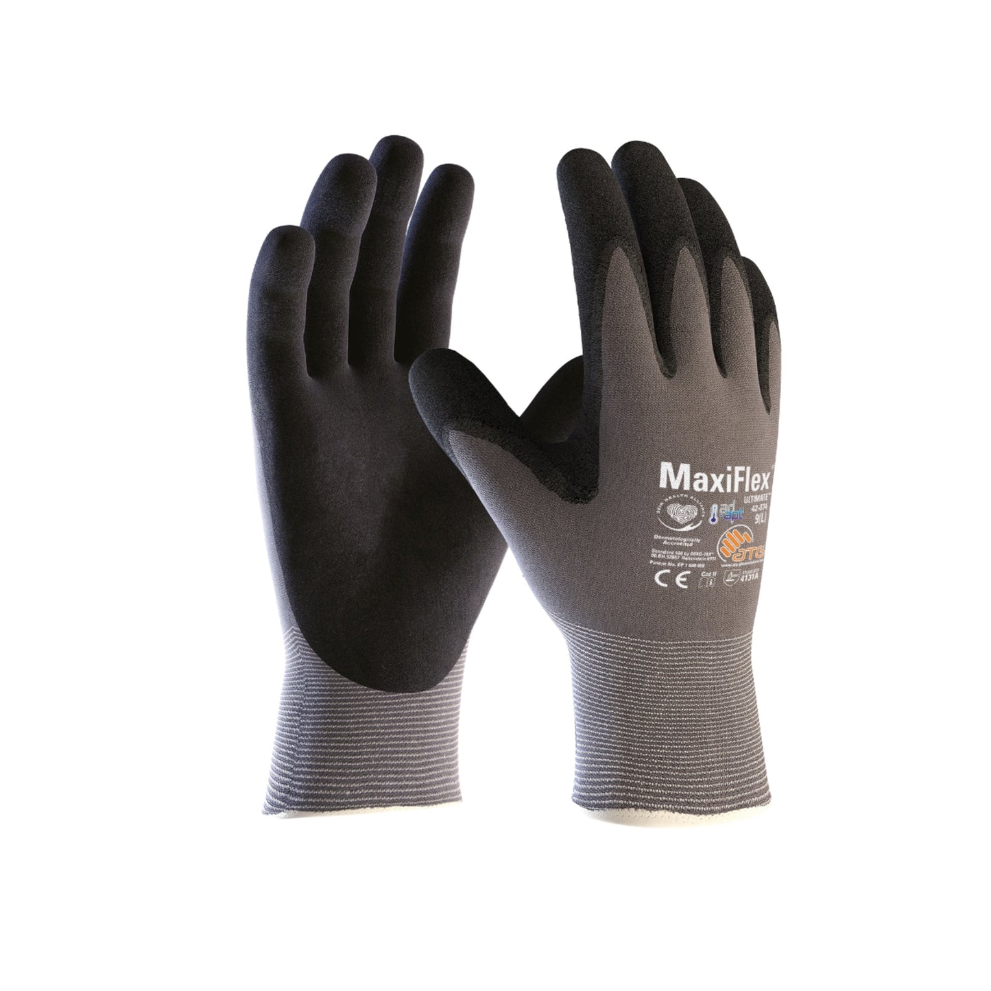 ATG® Arbeitshandschuhe MaxiFlex® UltimateT AD-APT® 7 II Nylon/Spandex grau/schwarz