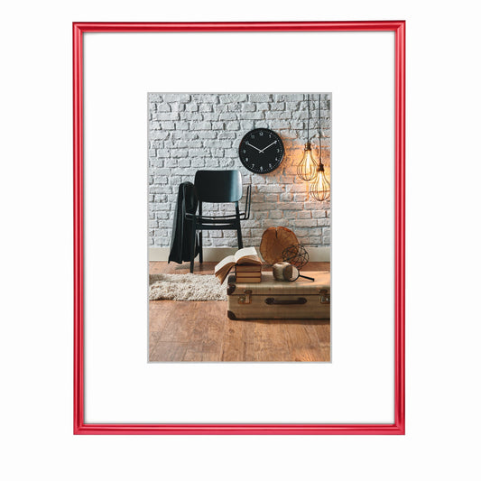 Hama Bilderrahmen Sevilla 21 x 29,7 cm (B x H) 15 x 20 cm (B x H) Reflexglas Kunststoff rot