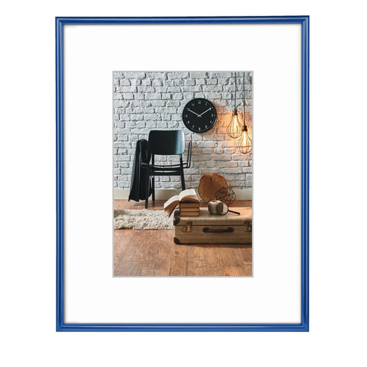 Hama Bilderrahmen Sevilla 30 x 40 cm (B x H) 20 x 28 cm (B x H) Reflexglas Kunststoff blau