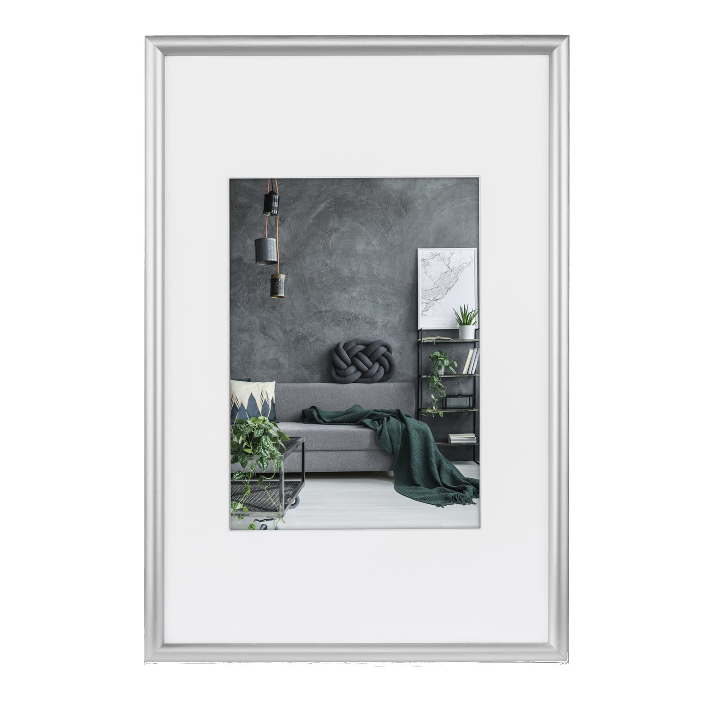 Hama Bilderrahmen Detroit 70 x 100 cm (B x H) 50 x 70 cm (B x H) Reflexglas Aluminium silber