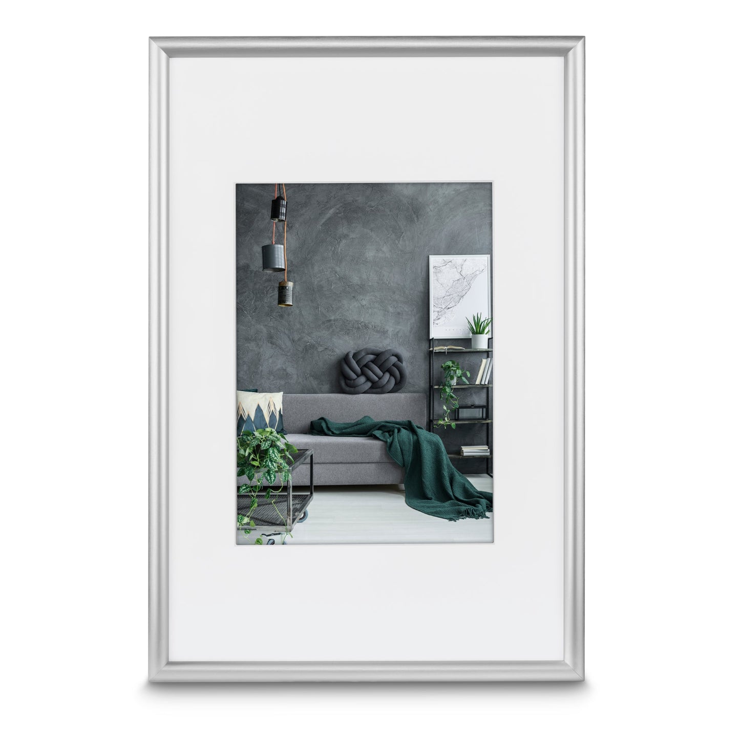 Hama Bilderrahmen Detroit 50 x 70 cm (B x H) 30 x 45 cm (B x H) Reflexglas Aluminium silber