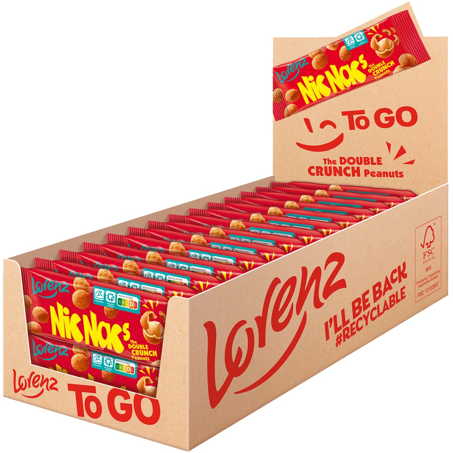 Nic Nac's Erdnüsse Original gesalzen, würzig Tüte 24 x 35 g/Pack.