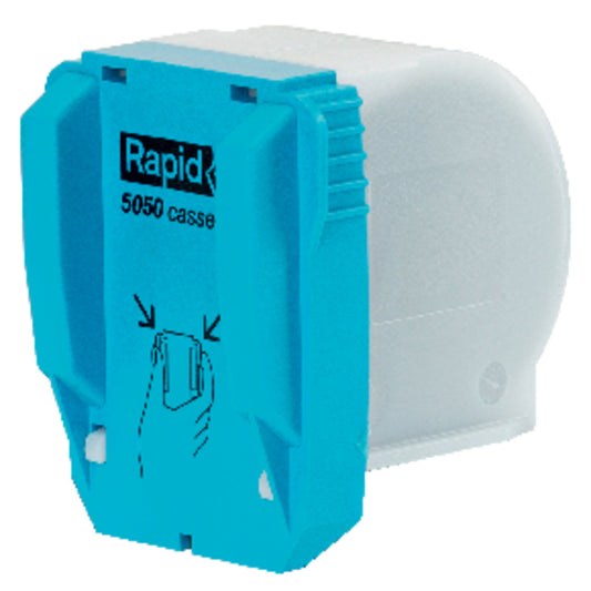 Rapid Heftklammerkassette 5050 Rapid Elektroheftgerät 5050e 50 Bl. (80 g/m²) weiß/blau 5.000 St./Pack.