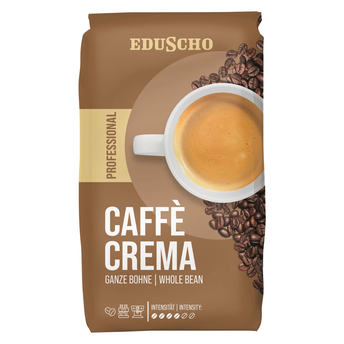 EDUSCHO Kaffee Professional Caffè Crema vollmundig ganze Bohne 1.000 g/Pack.